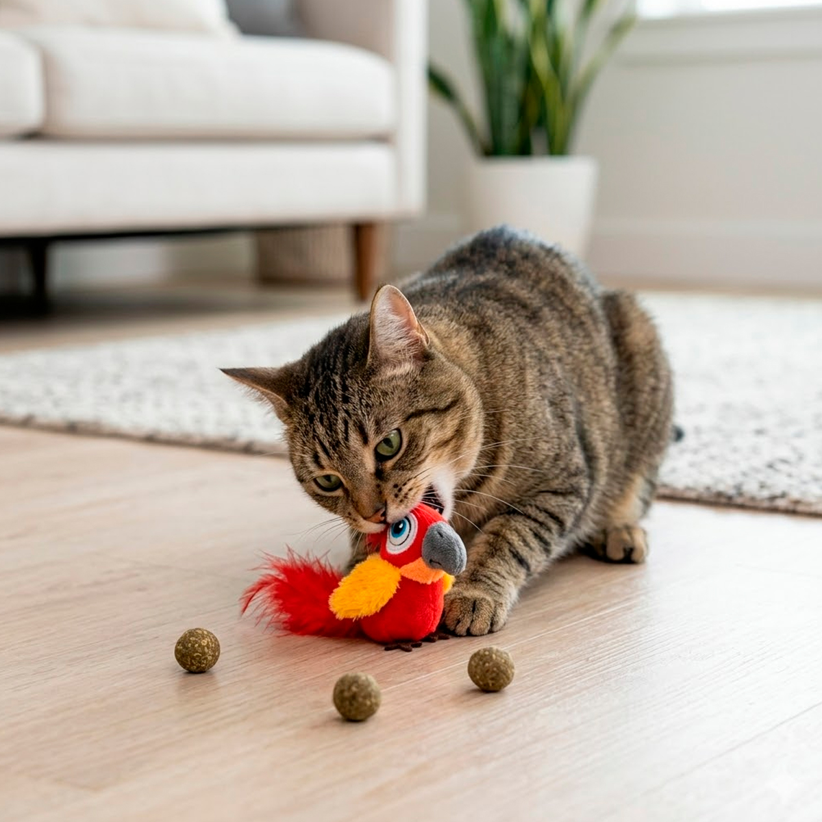 Brinquedo Interativo Som Bolinhas Catnip Aves/Passáros Gatos FOFOS - Tucano — foto 8