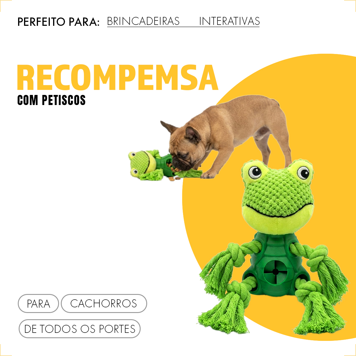 Brinquedo Pet Pelúcia Corda AFP Sapo — foto 3