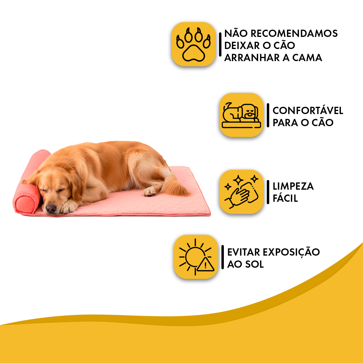 Cama Tapete Colchonete Refrescante Cães Gatos Grande  - Rosa — foto 5