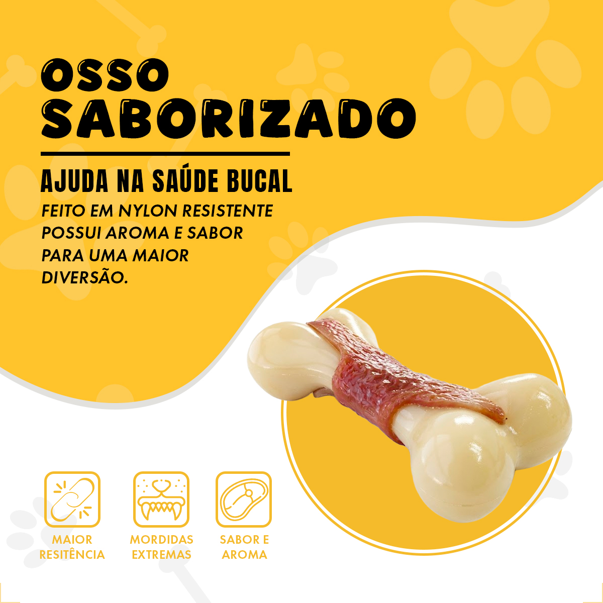 Osso Pet Cães Pequenos até 11,5 kg Sabor e Cheiro Bacon — foto 6