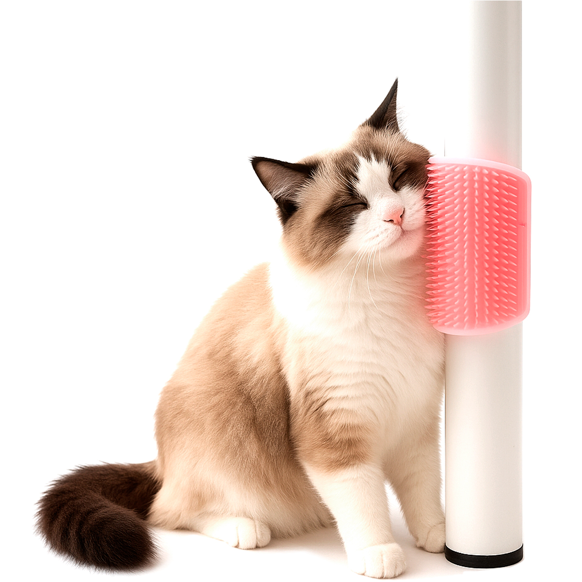 Escova Coçadinha Masssageador Para Gatos - Rosa — foto 2