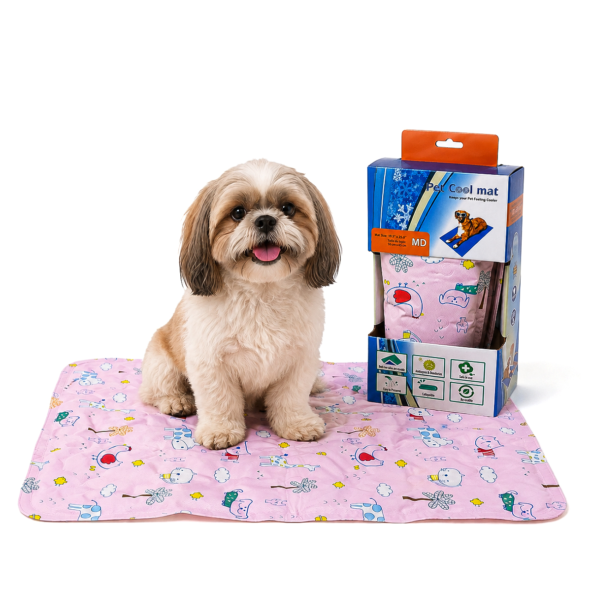 Tapete Gelado Resfriamento M - 50X60cm - Rosa