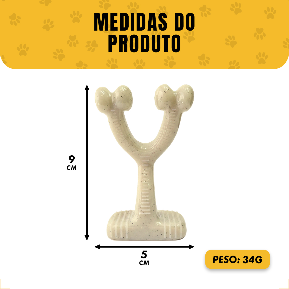 Osso Pet Cães Pequenos Maciço 9 cm - P — foto 3