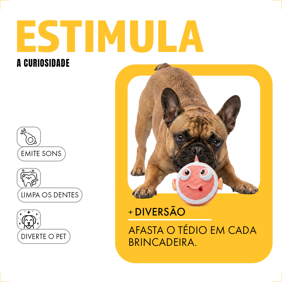 Brinquedo Látex Bola Animais Pet Cães AFP - PEIXE-PALHAÇO — foto 5