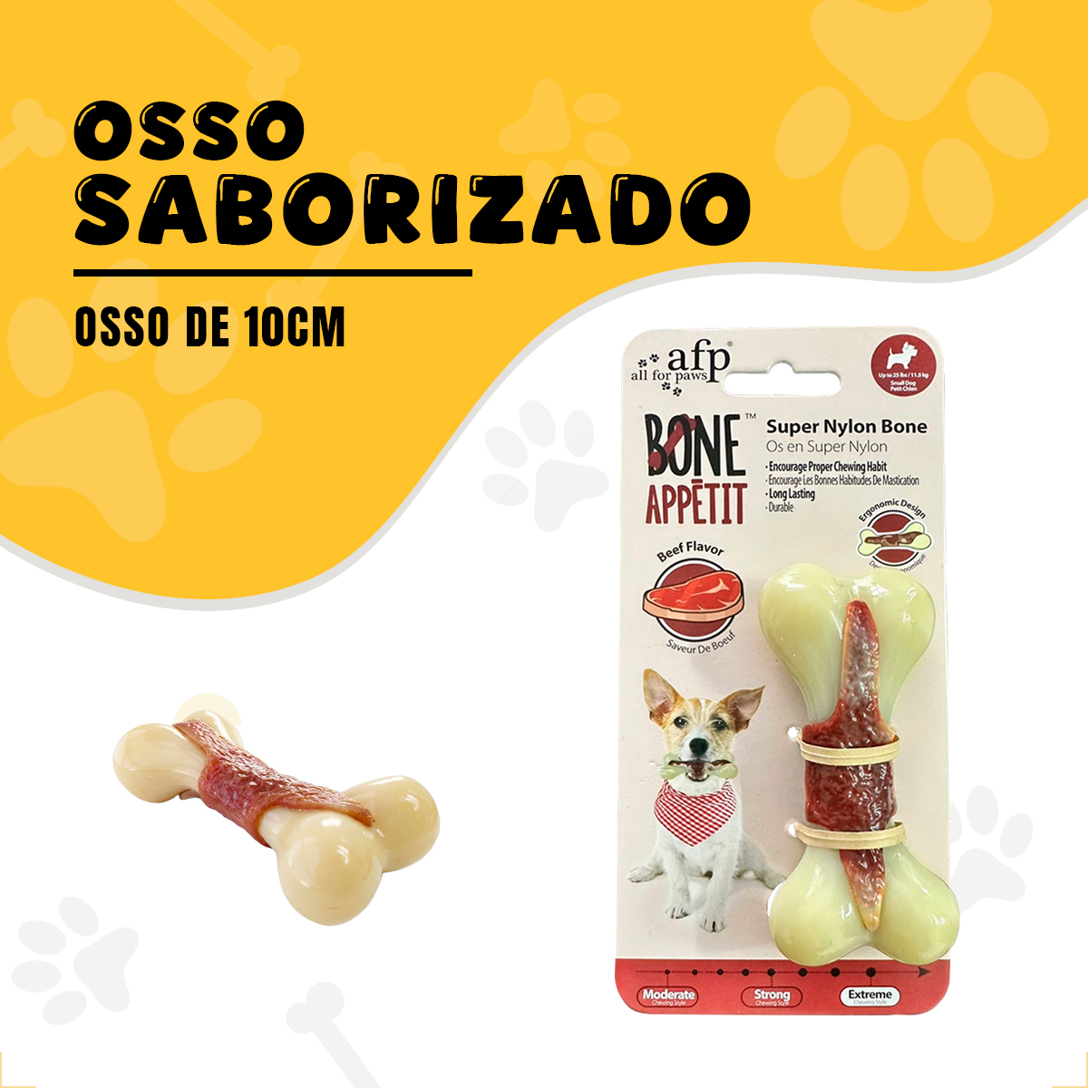Osso Pet Cães Pequenos até 11,5 kg Sabor e Cheiro Bacon — foto 2