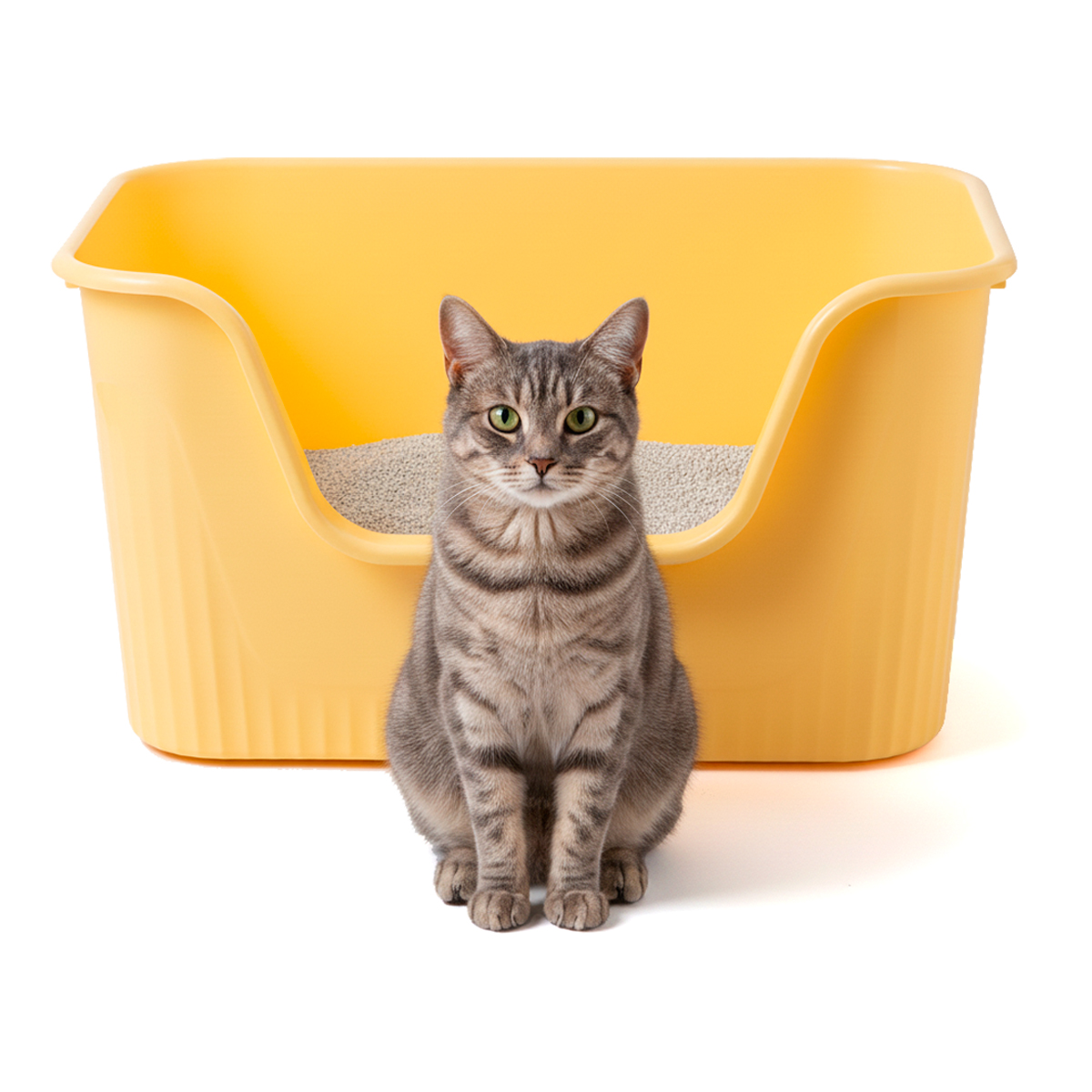 Caixa de Areia  Banheiro de Gato Grande 78x48x33 ANIMAUX - Amarelo — foto 6
